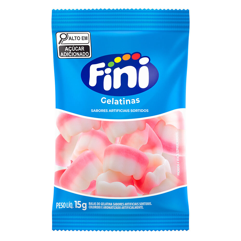 Pacote Bala de Gelatina Fini Festa mini dentadura