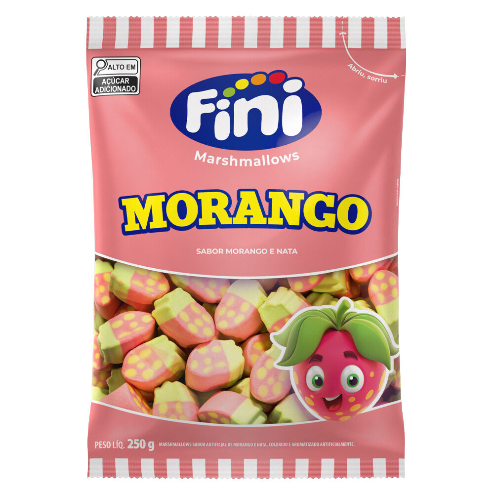 Pacote Fini Marshmallow Marsh Morango 250g