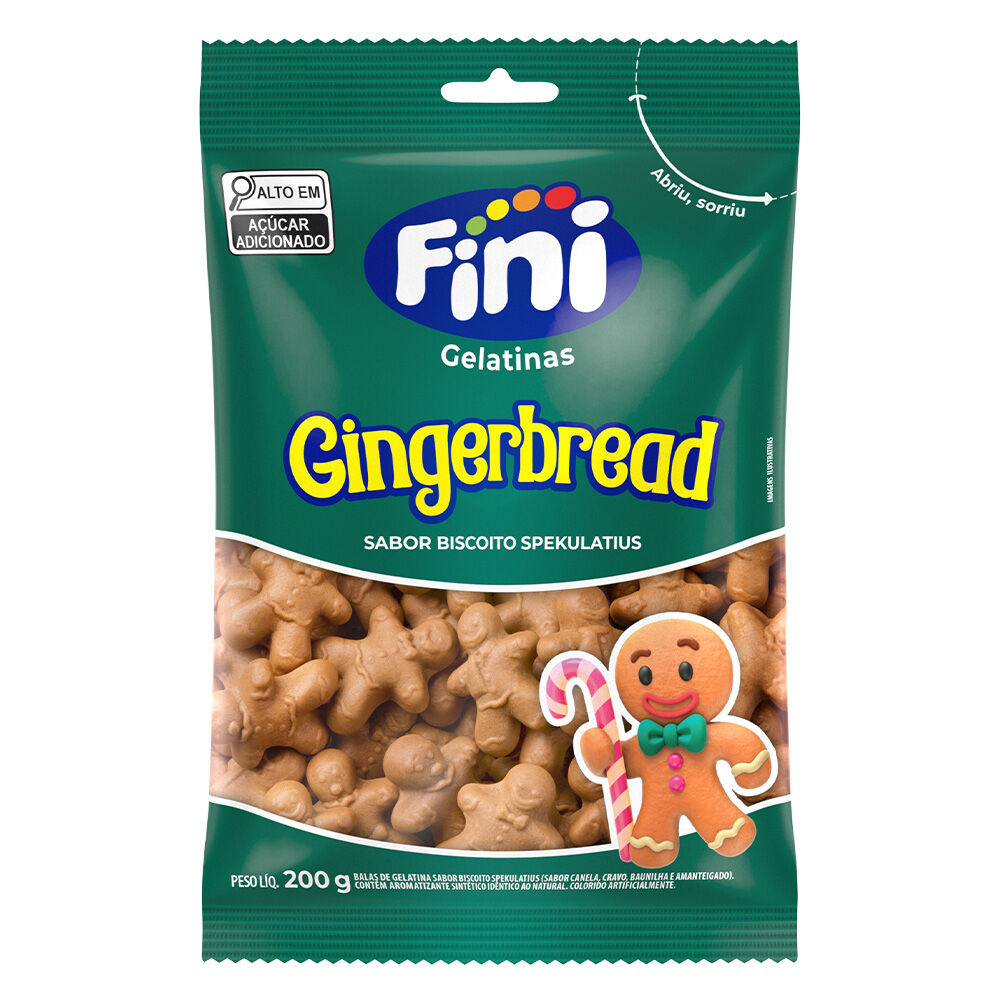 Pacote Bala Fini Gingerbread 250g