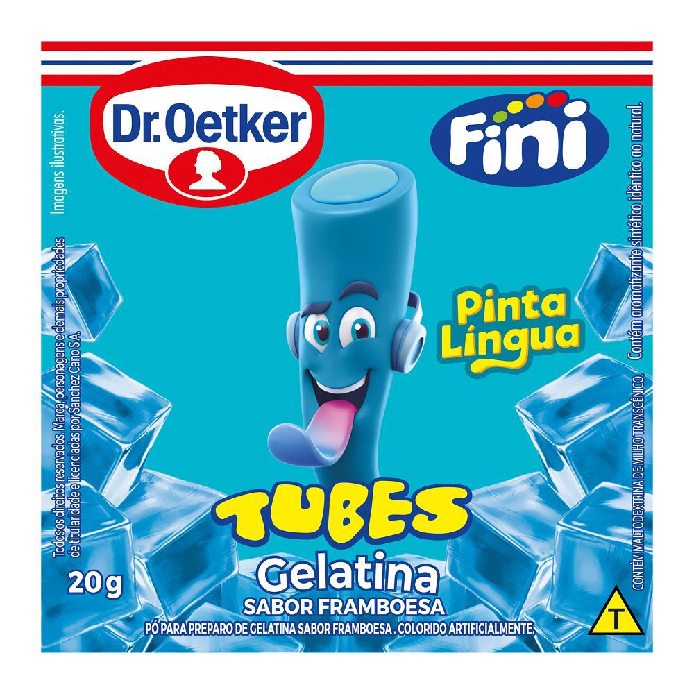 Gelatina Fini Pinta L&iacute;ngua Sabor Framboesa