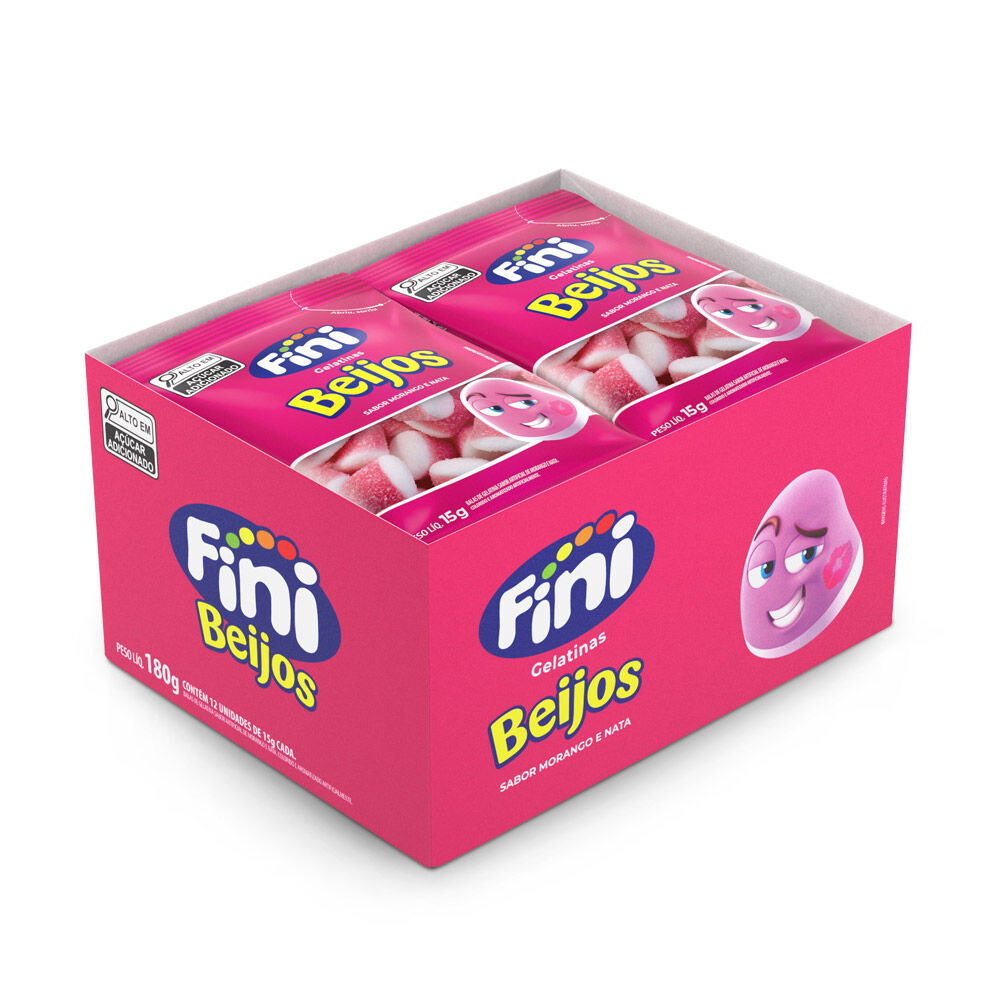 Fini Mini Beijos Caixa com 12 Unidades 15g