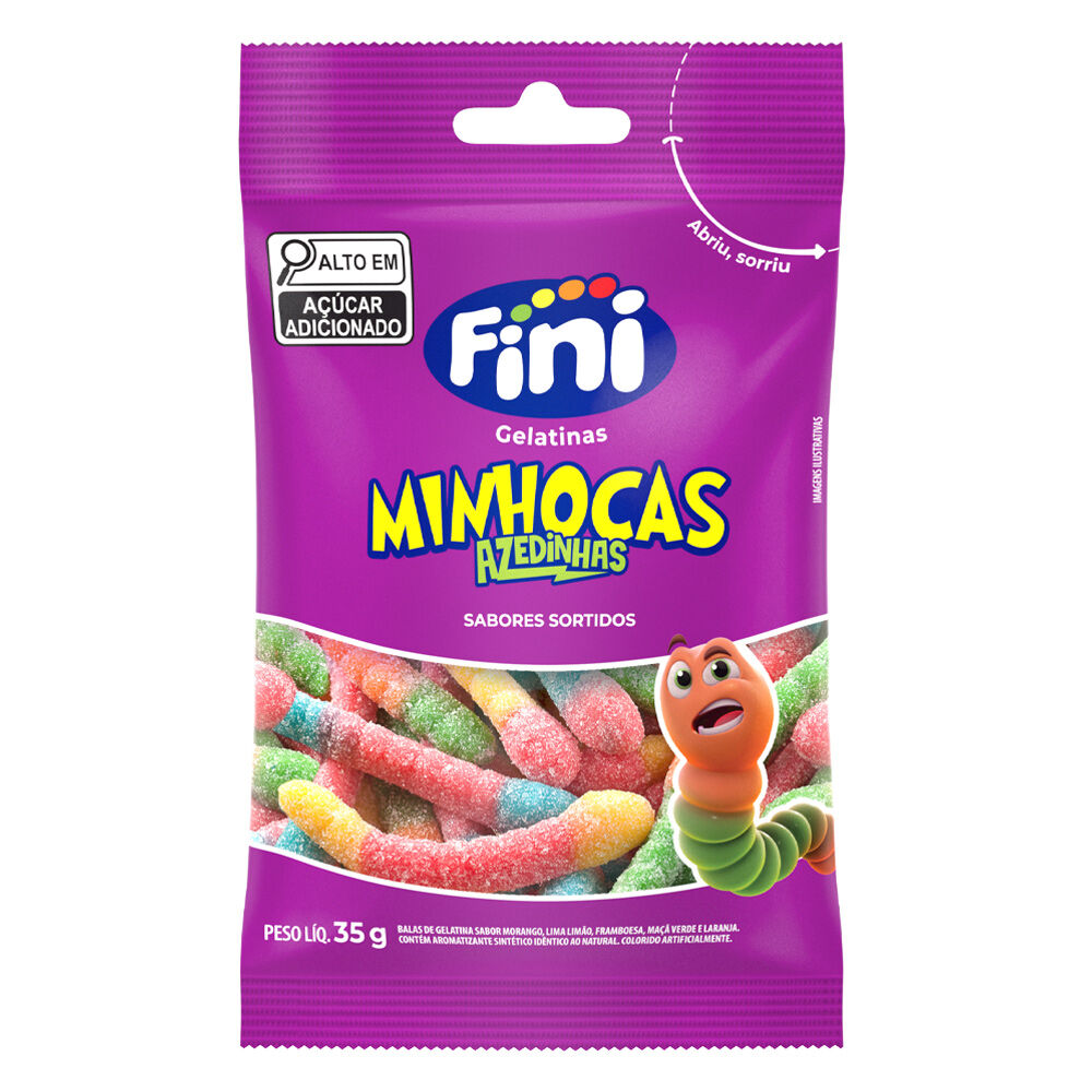 Minhocas Azedinhas 35g-Fini