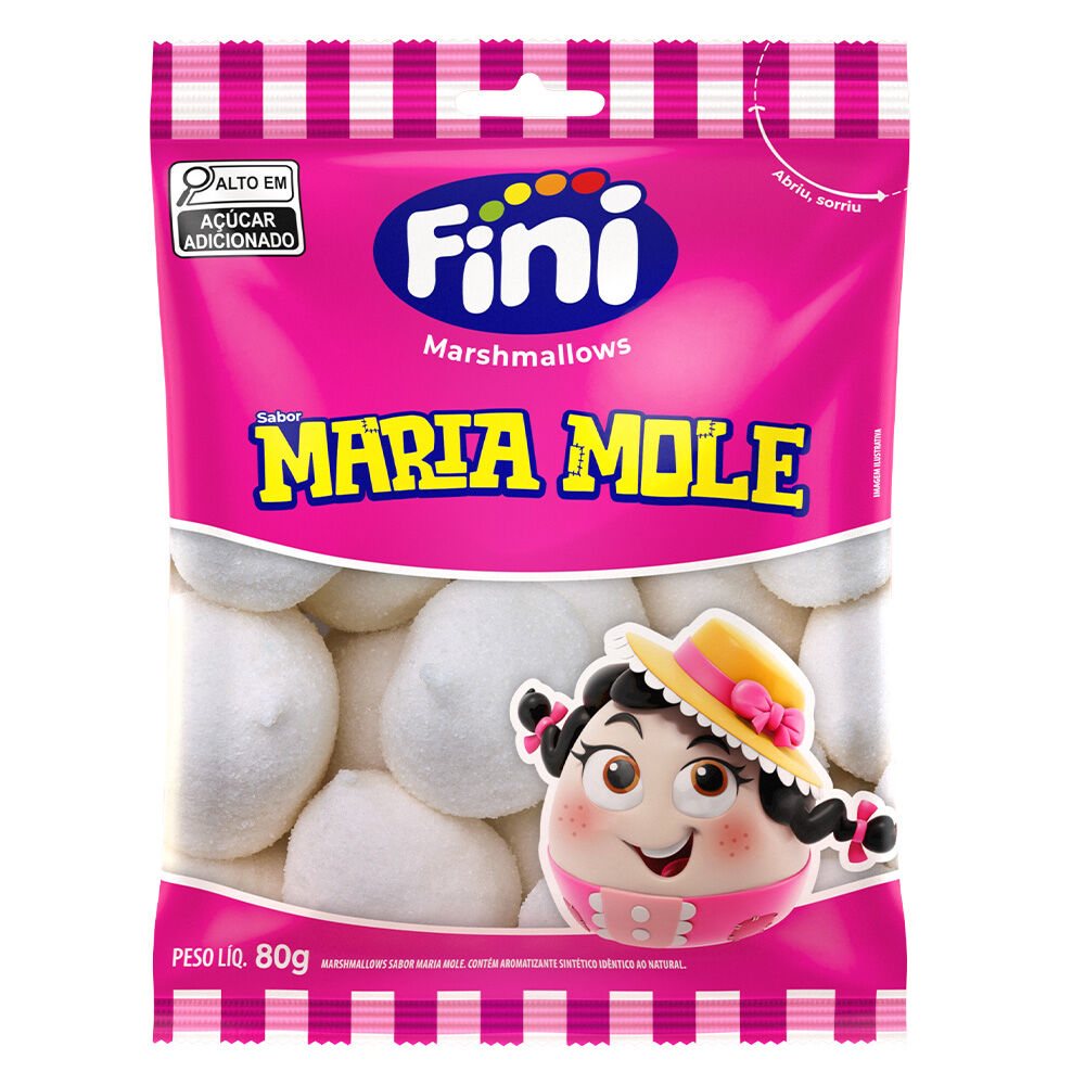Pacote Fini Marshmallow Marsh Maria Mole 80g