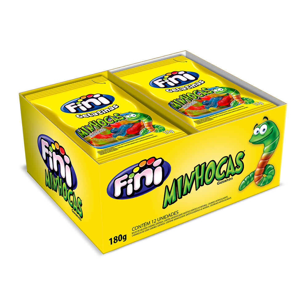 Mini Minhocas com 12x15g cada - Fini