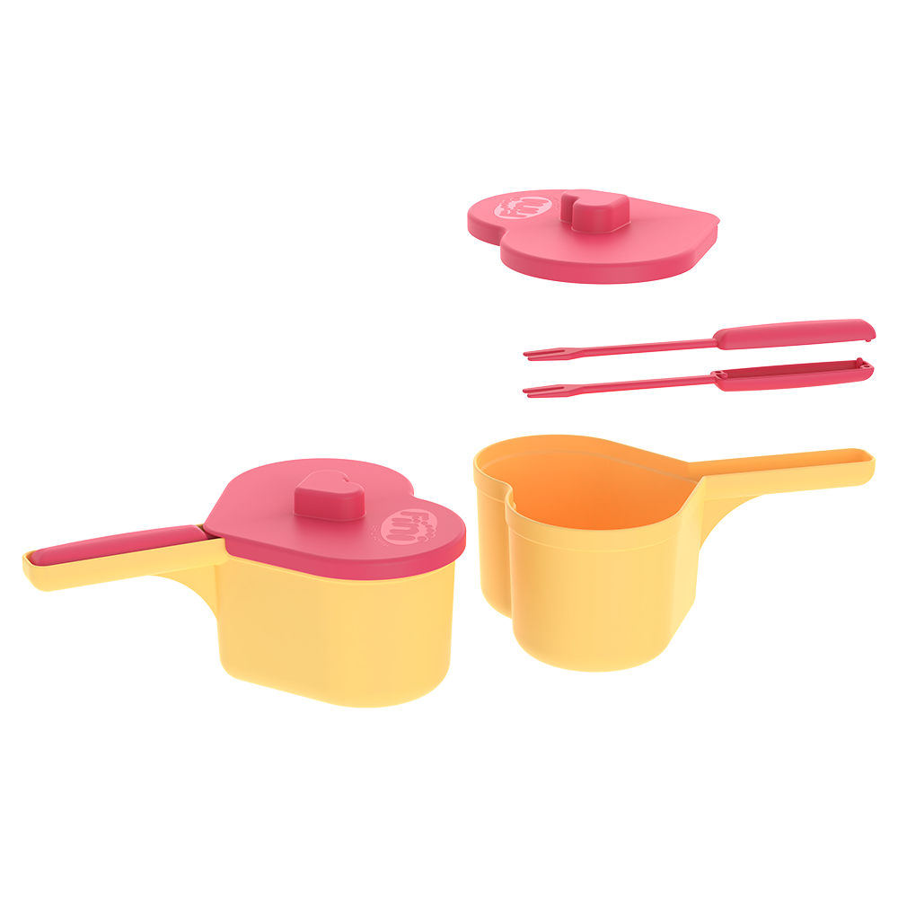 Panelinha de Fondue Amarelo e Rosa Fini