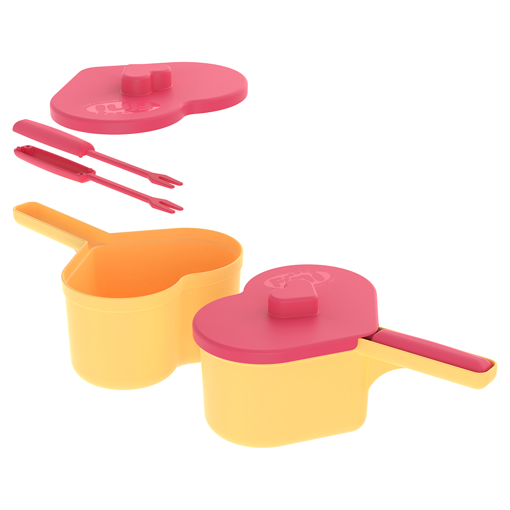 Panelinha de Fondue Amarelo e Rosa Fini