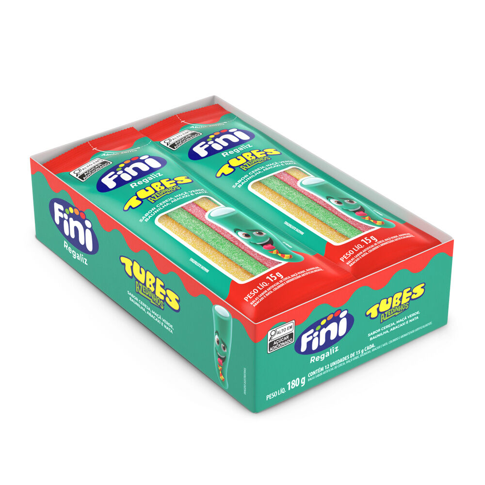 Fini Tubes 3 Cores Azedinho Caixa 12 Unidades de 15g