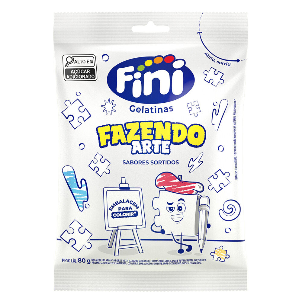 Pacote Bala de Gelatina Fini Fazendo Arte 80g