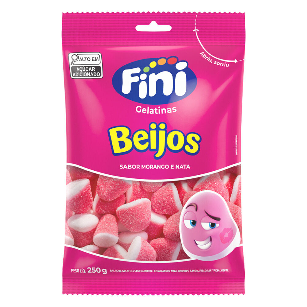 Pacote Beijos de Morango Fini 250g