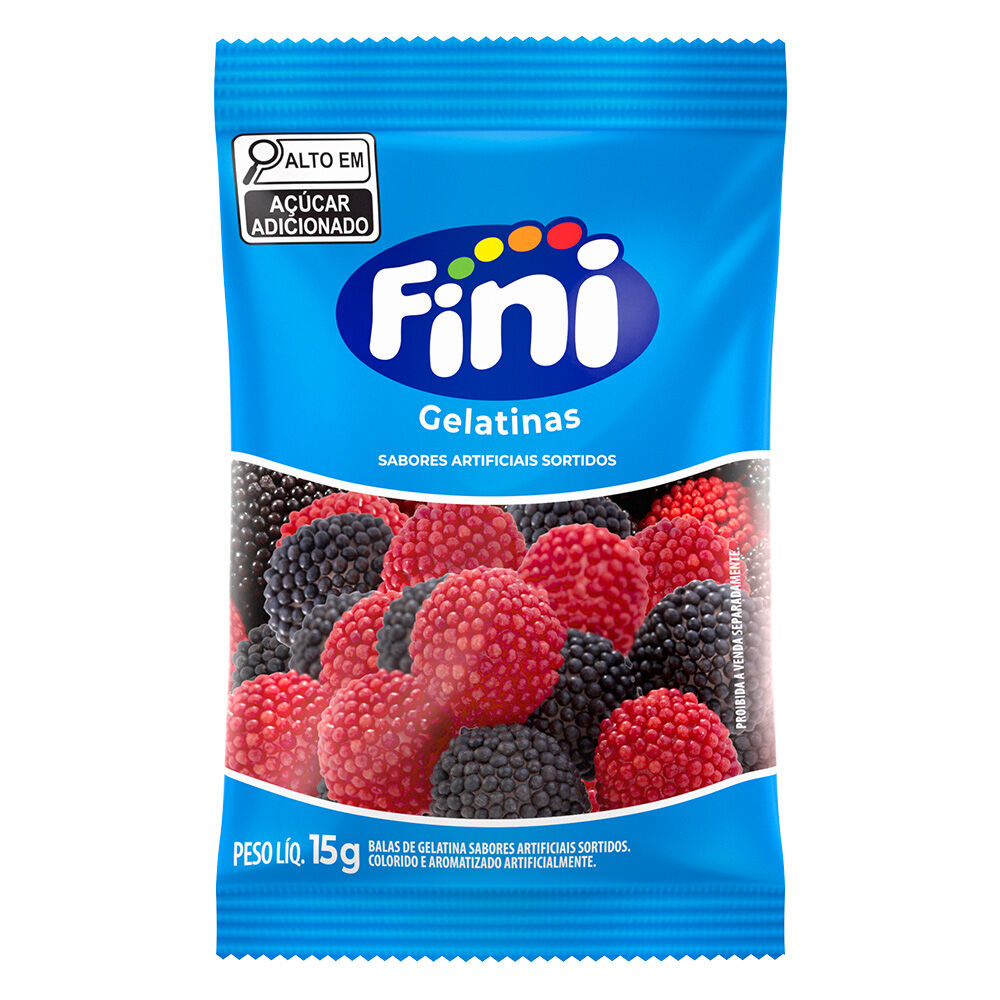 Pacote Bala de Gelatina Fini Festa mini amora