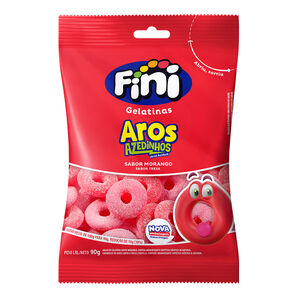 Aros de Morango Azedinhos 90g - Fini