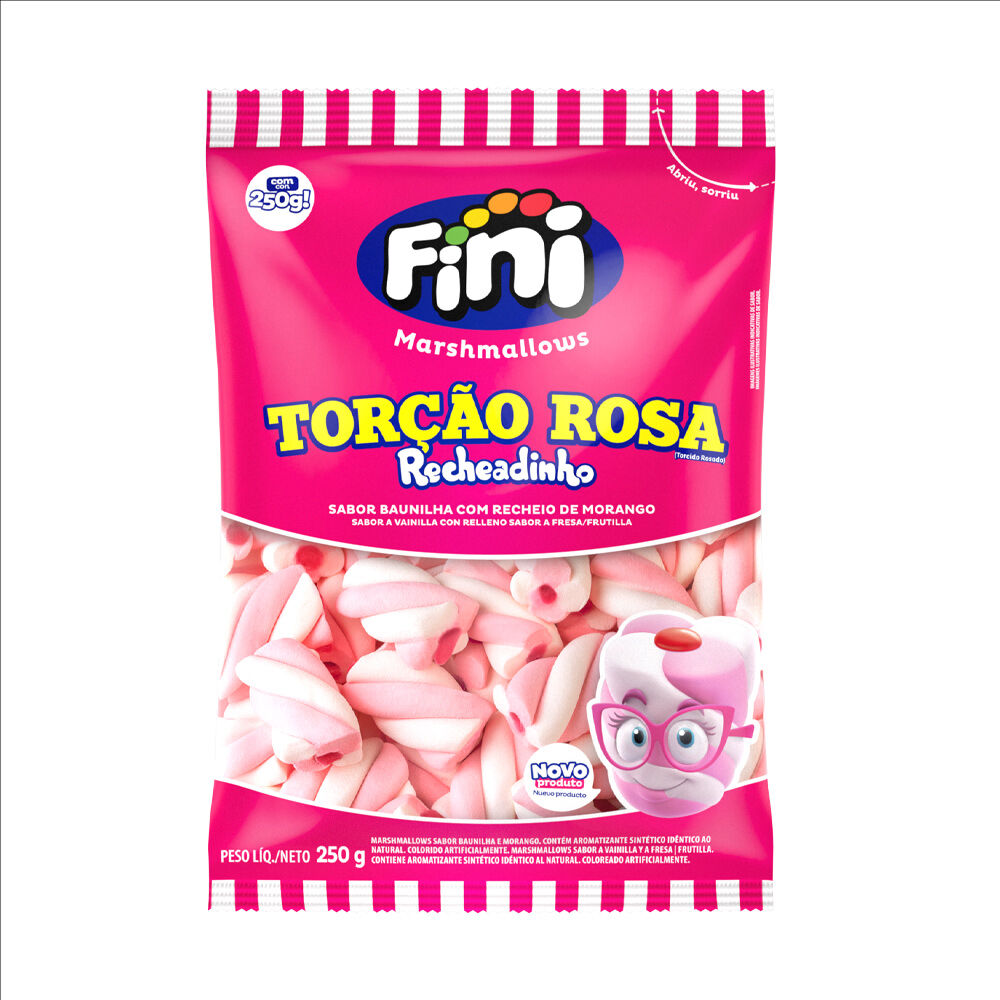 Marsh. Recheadinho Tor&ccedil;&atilde;o Rosa 250g - Fini