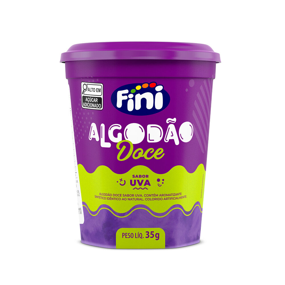 Algod&atilde;o Doce Uva 35g - Fini
