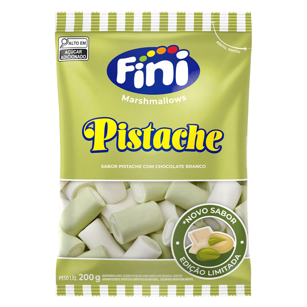 Pacote Fini Marshmallow Marsh Pistache Edi&ccedil;&atilde;o Limitada 200g