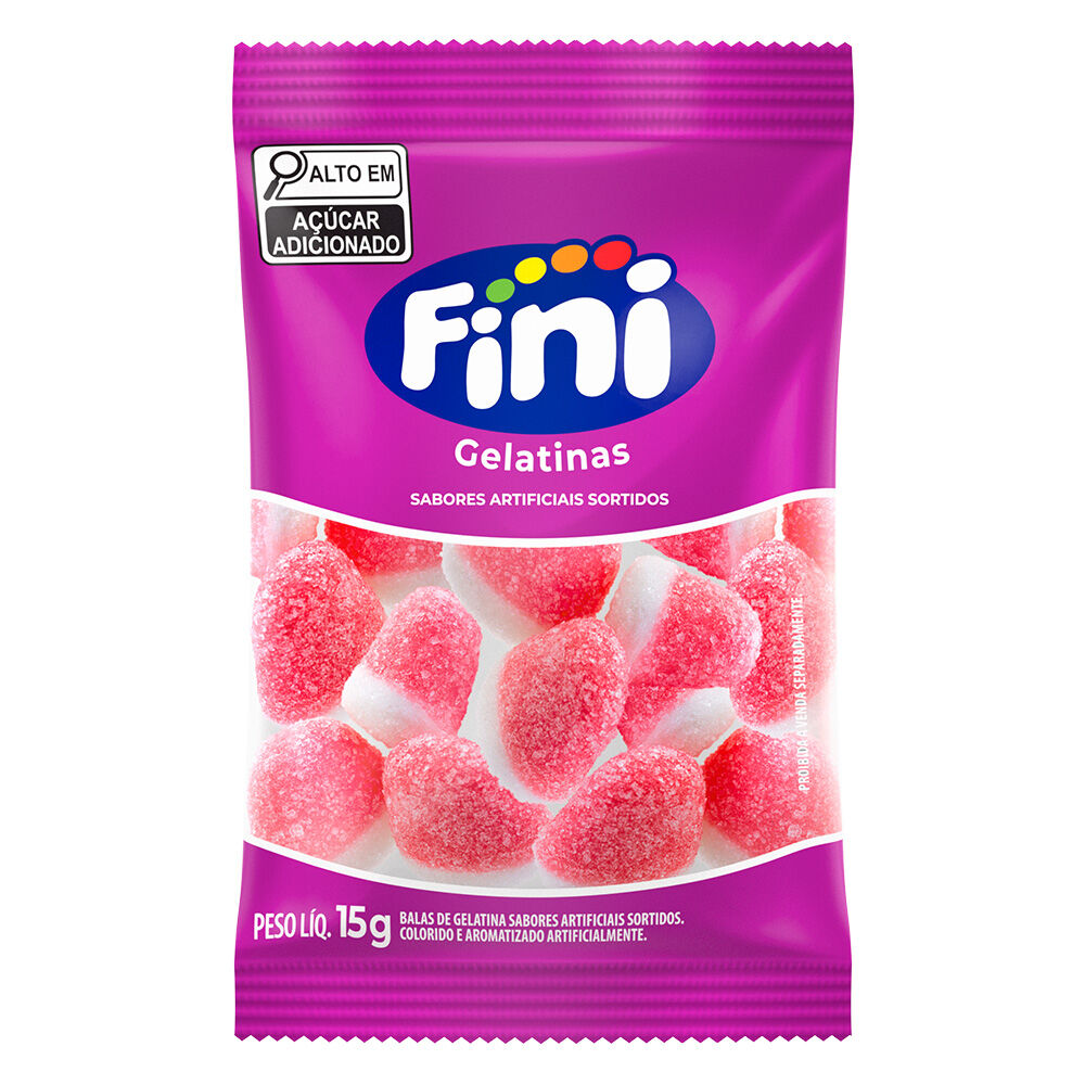 Pacote Bala de Gelatina Fini Festa mini beijos
