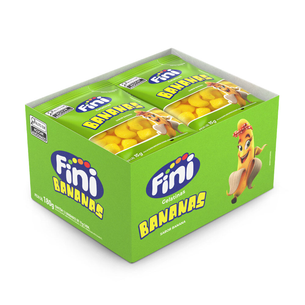 Fini Mini Bananas Caixa com 12 Unidades 15g
