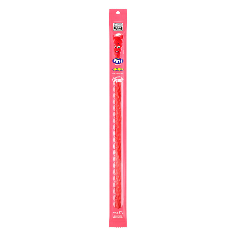 Pacote Fini Tubes Morango Desenrola e Estika 27g