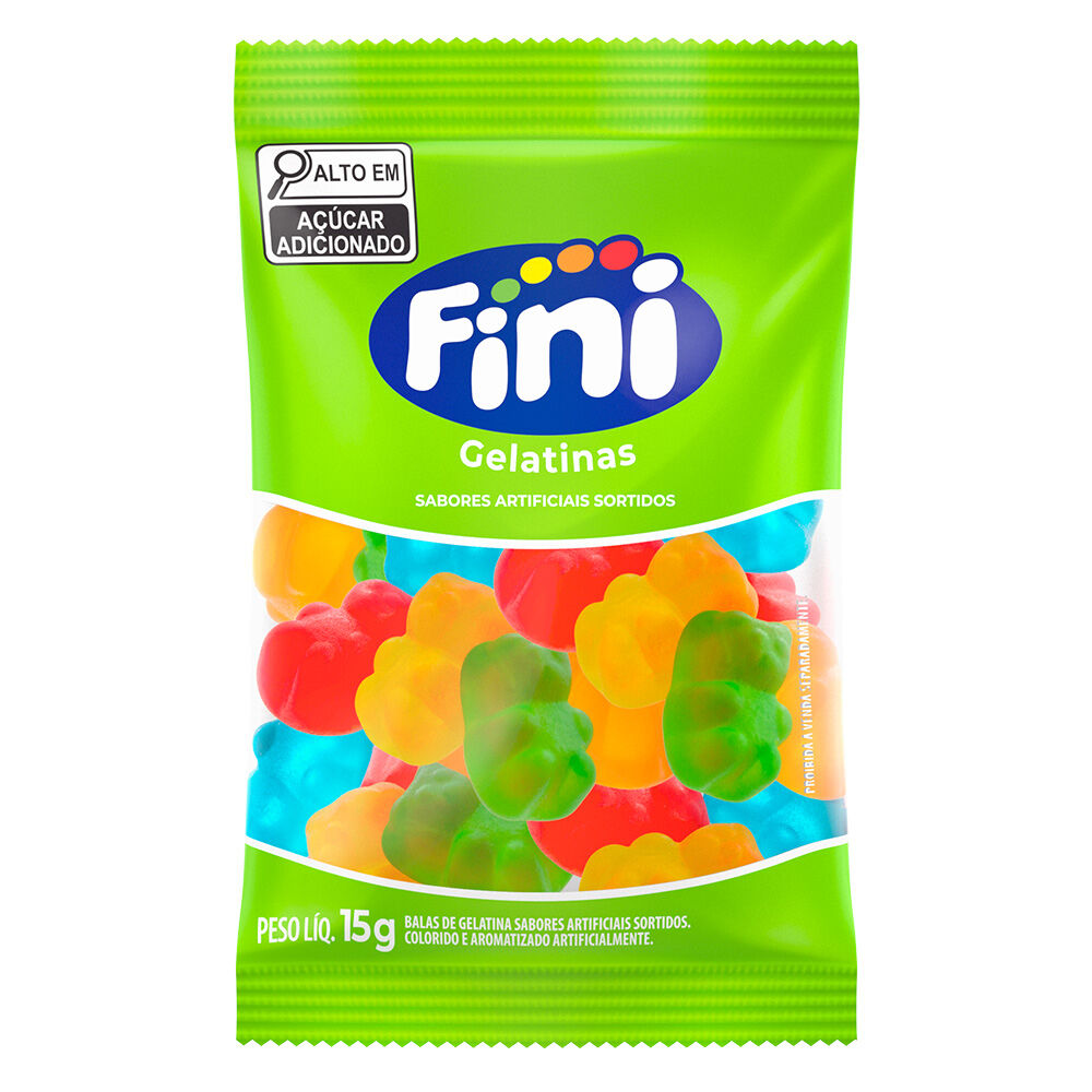 Pacote Bala de Gelatina Fini Festa mini ursinho