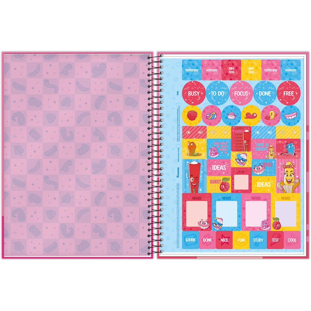 Caderno Universit&aacute;rio 80 Folhas 1 Mat&eacute;ria Tubes - Fini
