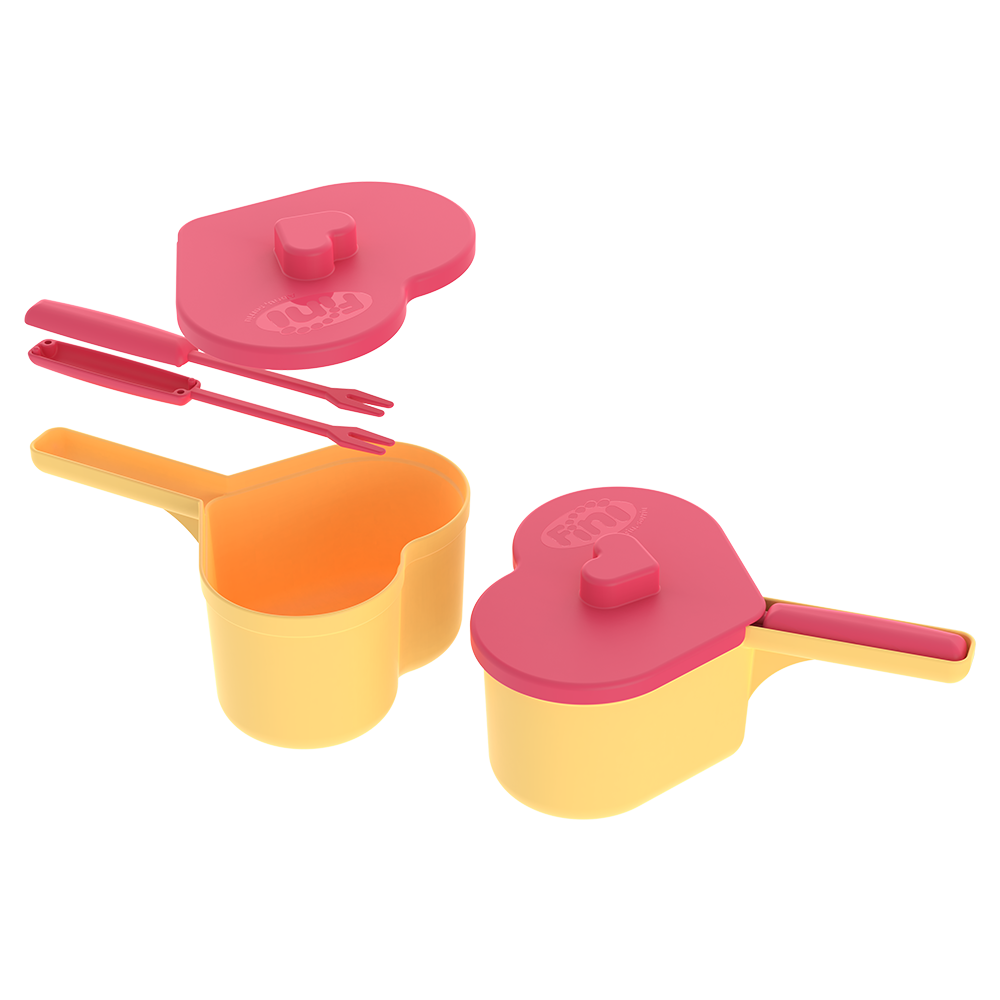 Panelinha de Fondue Amarelo e Rosa Fini