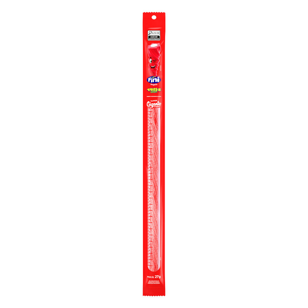 Pacote Fini Tubes Morango Azedinho 27g 