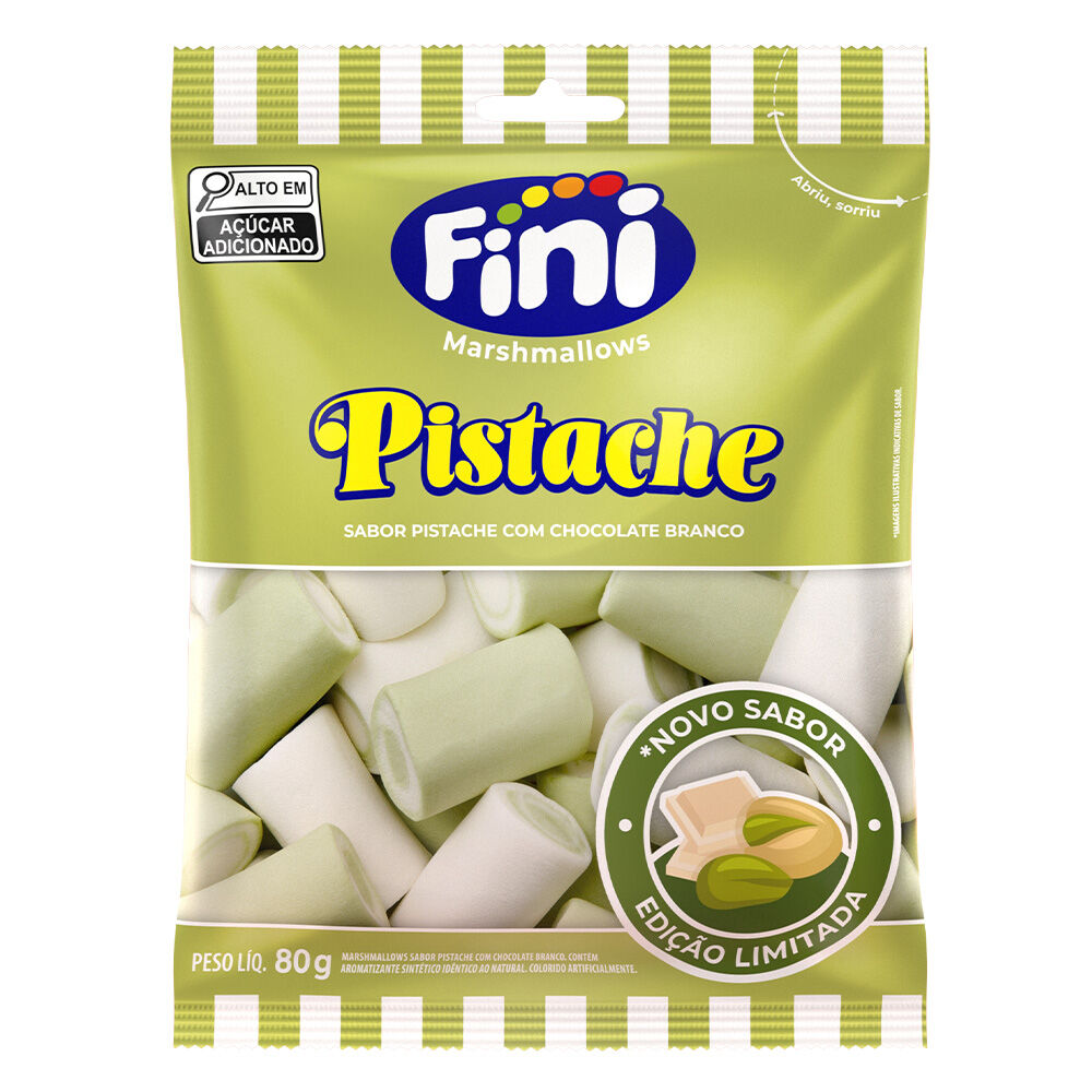 Pacote Fini Marshmallow Marsh Pistache Edi&ccedil;&atilde;o Limitada 80g